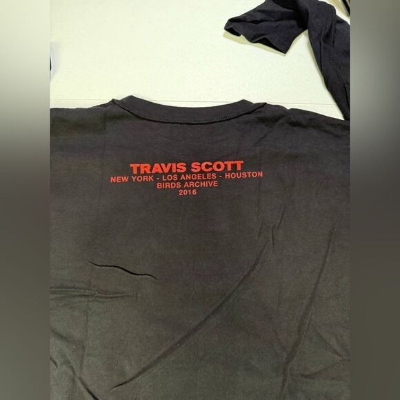 New Travis Scott T'S Birds The Ends Tour Black Long-Sleeve T-Shirt Sz L - Picture 3 of 9